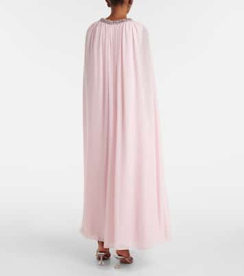 Robe aus Chiffon mit Kristallen | Self-Portrait