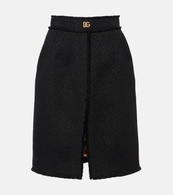 DG wool-blend tweed midi skirt | Dolce&Gabbana