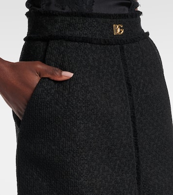 DG wool-blend tweed midi skirt | Dolce&Gabbana