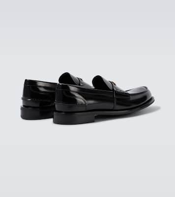 Logo leather loafers | Prada