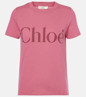Camiseta en jersey de algodón con logo | Chloé