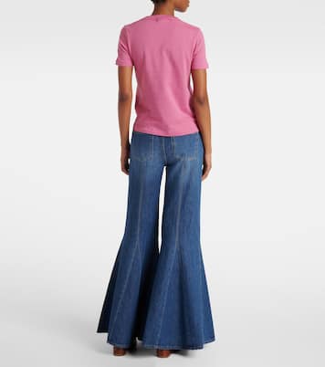 Camiseta en jersey de algodón con logo | Chloé