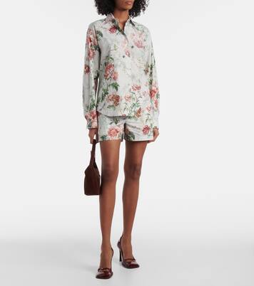 Bedruckte Shorts aus Baumwollpopeline | The Attico