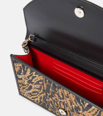 Loubi54 leopard-print crêpe satin clutch | Christian Louboutin