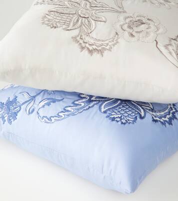 Bloom embroidered cotton cushion | Etro