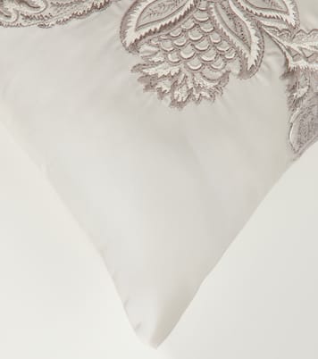 Bloom embroidered cotton cushion | Etro