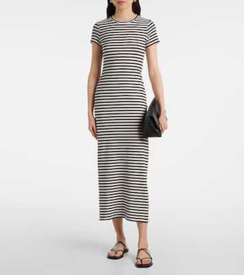 Vestido largo de algodón a rayas | Nili Lotan