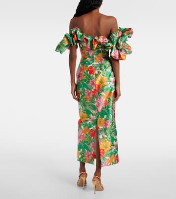 Printed off-shoulder maxi dress | Alémais