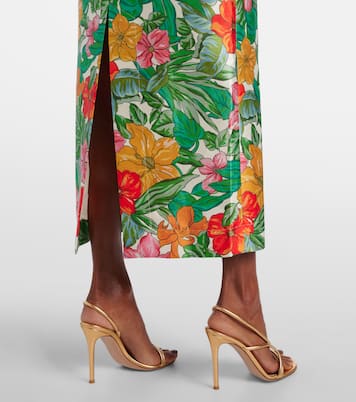 Printed off-shoulder maxi dress | Alémais