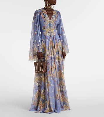 Floral silk georgette gown | Etro
