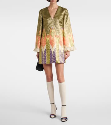 Robe Escape imprimée en soie mélangée | Valentino