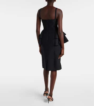 Crepe Couture tiered midi dress | Valentino