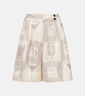 Bedruckte Bermuda-Shorts Dorin aus Seiden-Twill | Loro Piana