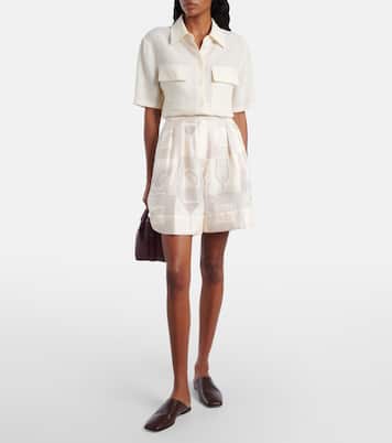 Bedruckte Bermuda-Shorts Dorin aus Seiden-Twill | Loro Piana