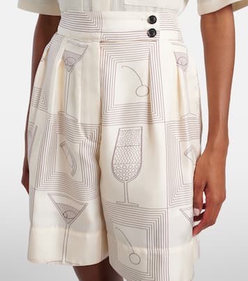 Bedruckte Bermuda-Shorts Dorin aus Seiden-Twill | Loro Piana