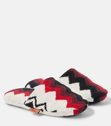 Zigzag cotton terry house shoes | Missoni