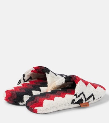 Zigzag cotton terry house shoes | Missoni