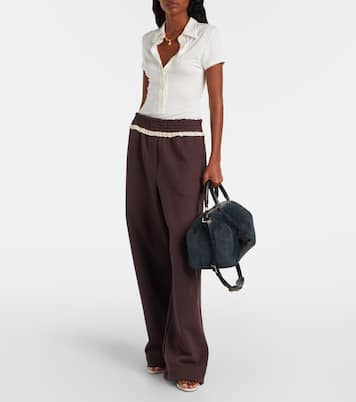 Varsovia floral-appliqué suede duffel bag | Magda Butrym