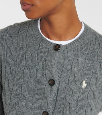 Cable-knit wool and cashmere cardigan | Polo Ralph Lauren