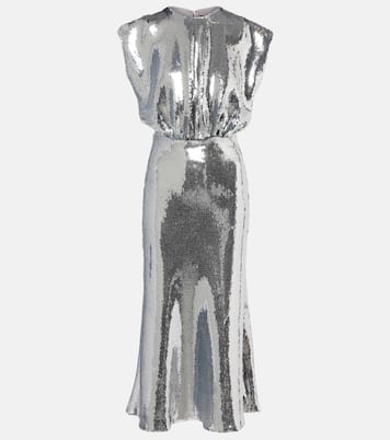 Gathered sequined midi dress | David Koma