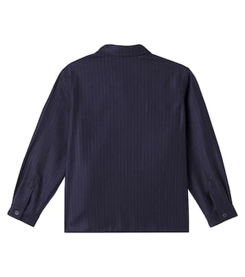 Gustave pinstripe wool overshirt  | Bonpoint