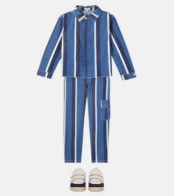 Ditmer striped denim overshirt | Donsje