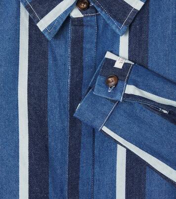 Ditmer striped denim overshirt | Donsje