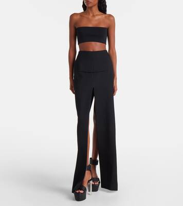 High-rise virgin wool maxi skirt | Rick Owens
