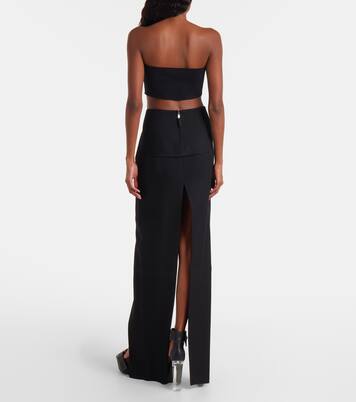 High-rise virgin wool maxi skirt | Rick Owens