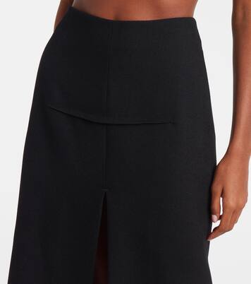 High-rise virgin wool maxi skirt | Rick Owens