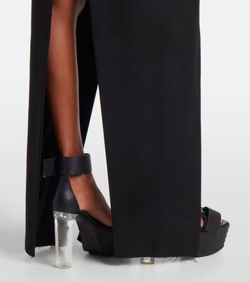 High-rise virgin wool maxi skirt | Rick Owens