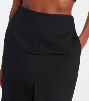 High-rise virgin wool maxi skirt | Rick Owens