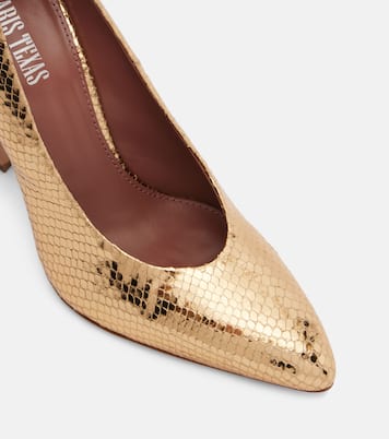 Elsa 100 metallic leather pumps | Paris Texas