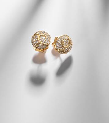 Boucles d'oreilles Onda Boule en or 18 ct et diamants | Marina B