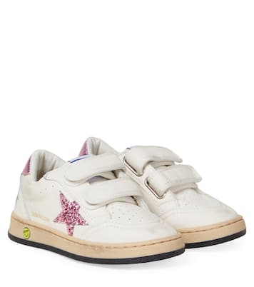 Ball Star glitter leather sneakers | Golden Goose Kids
