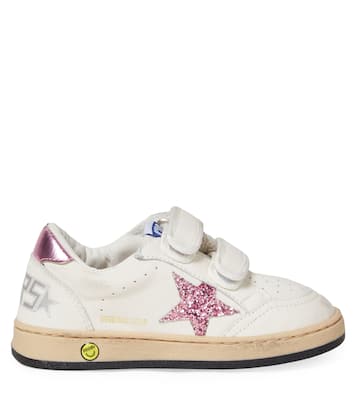 Ball Star glitter leather sneakers | Golden Goose Kids