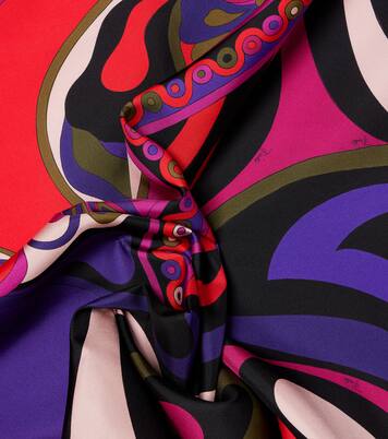 Marmo and Orchidee silk twill scarf | Pucci