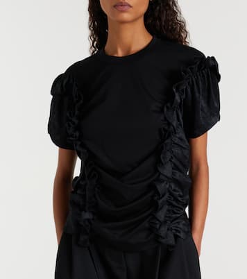 Ruffled cotton top | Noir Kei Ninomiya