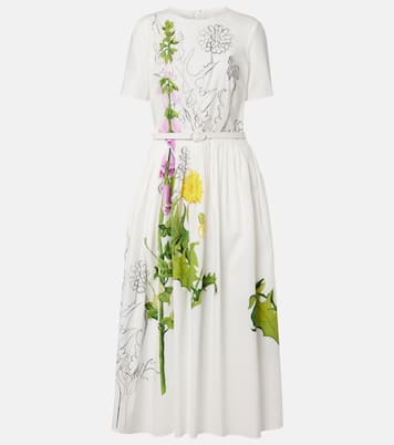 Midikleid Foxglove aus Popeline | Oscar de la Renta