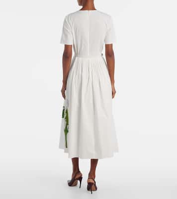 Midikleid Foxglove aus Popeline | Oscar de la Renta