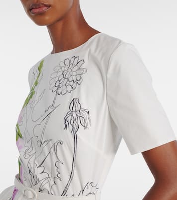 Midikleid Foxglove aus Popeline | Oscar de la Renta