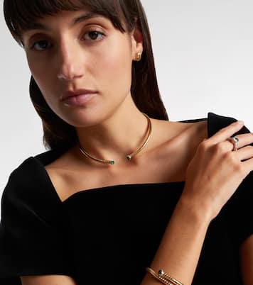 Choker aus 18kt Gelbgold mit Diamanten und Smaragden | Marina B