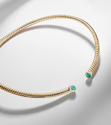 Choker aus 18kt Gelbgold mit Diamanten und Smaragden | Marina B