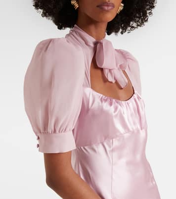 Tie-neck silk satin gown | Alessandra Rich