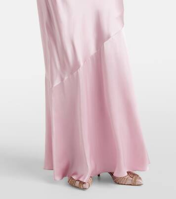 Tie-neck silk satin gown | Alessandra Rich