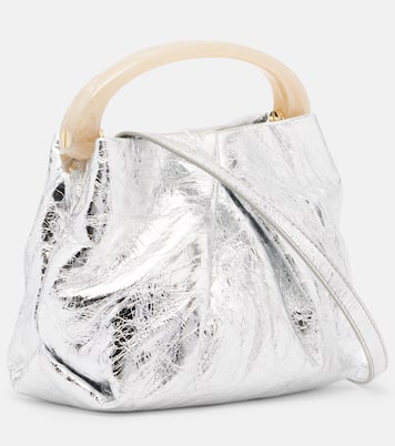 Henkeltasche Crisp Mini aus Metallic-Leder | Dries Van Noten