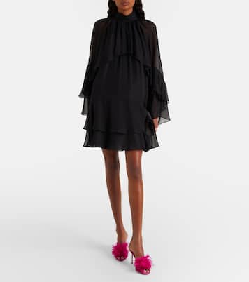 Poème floral-appliqué mesh mules | Aquazzura