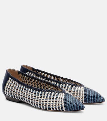 Bancroft woven leather ballet flats | Veronica Beard