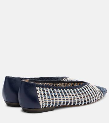 Bancroft woven leather ballet flats | Veronica Beard