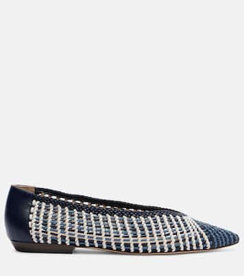 Bancroft woven leather ballet flats | Veronica Beard